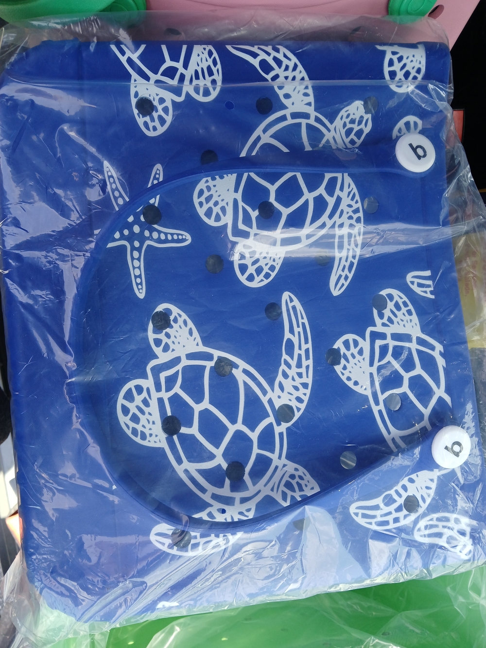 Blue Sea Turtle Print Bogg Like Bag. Size Med. Price Is Firm.
